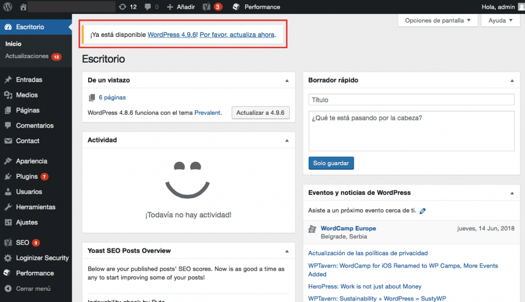 Cuando actualizar WordPress 1 cuando actualizar wordpress